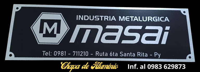 Chapa de Aluminio personalizada